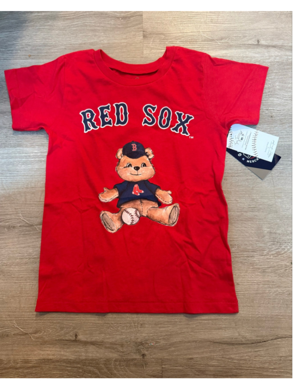 Girls Tiny Turnip Boston Red Sox Graphic Tee Size 5T Red Blue